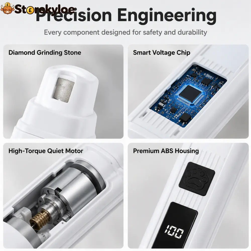 🥳2026 HOT SALE🥳💞50K+ SOLD!🐶💨 50% OFF! Electric Pet Nail Grinder – Whisper‑quiet, 3‑step gentle grinding. LED power display & USB‑C rechargeable – stress‑free grooming for dogs & cats! 🛡️✨