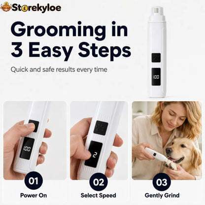 🥳2026 HOT SALE🥳💞50K+ SOLD!🐶💨 50% OFF! Electric Pet Nail Grinder – Whisper‑quiet, 3‑step gentle grinding. LED power display & USB‑C rechargeable – stress‑free grooming for dogs & cats! 🛡️✨