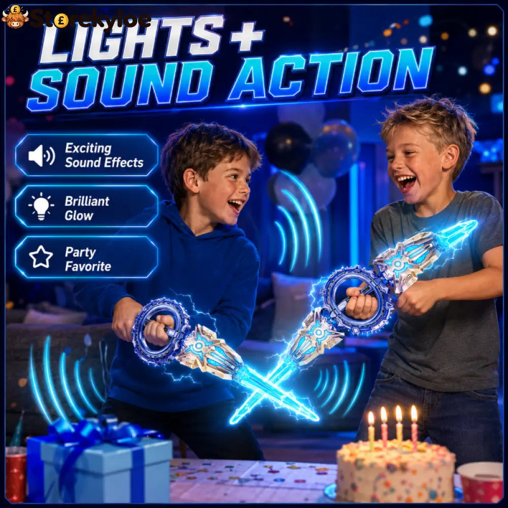 🥳2026 HOT SALE🥳💞50K+ SOLD! ⚔️✨ 50% OFF! Rechargeable Double-Blade Light Up Sword – 360° spin extendable 24 light modes