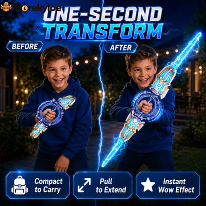 🥳2026 HOT SALE🥳💞50K+ SOLD! ⚔️✨ 50% OFF! Rechargeable Double-Blade Light Up Sword – 360° spin extendable 24 light modes