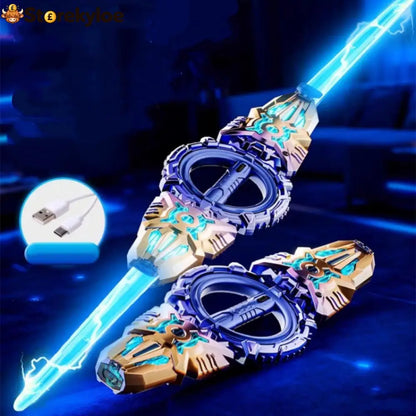 🥳2026 HOT SALE🥳💞50K+ SOLD! ⚔️✨ 50% OFF! Rechargeable Double-Blade Light Up Sword – 360° spin extendable 24 light modes