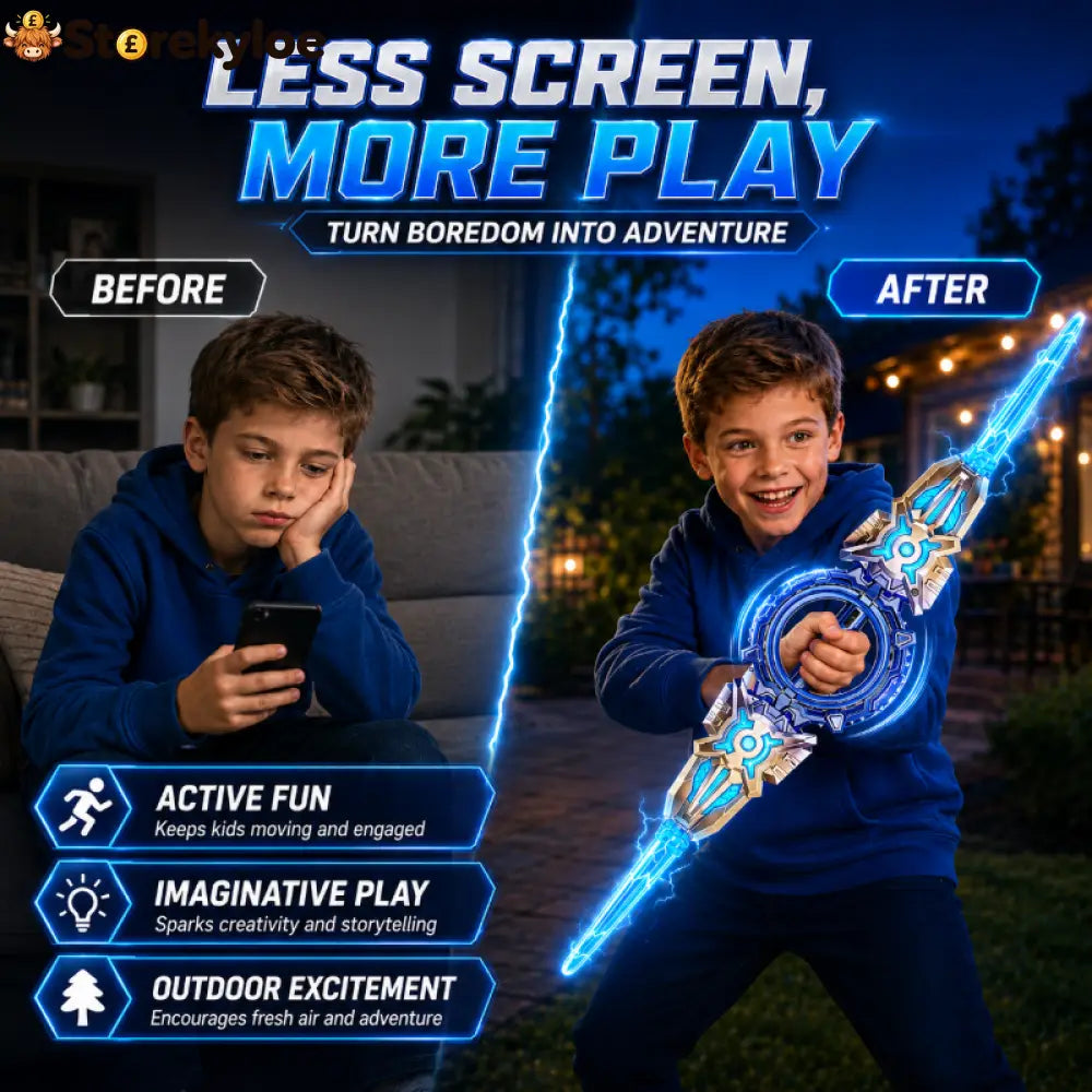 🥳2026 HOT SALE🥳💞50K+ SOLD! ⚔️✨ 50% OFF! Rechargeable Double-Blade Light Up Sword – 360° spin extendable 24 light modes