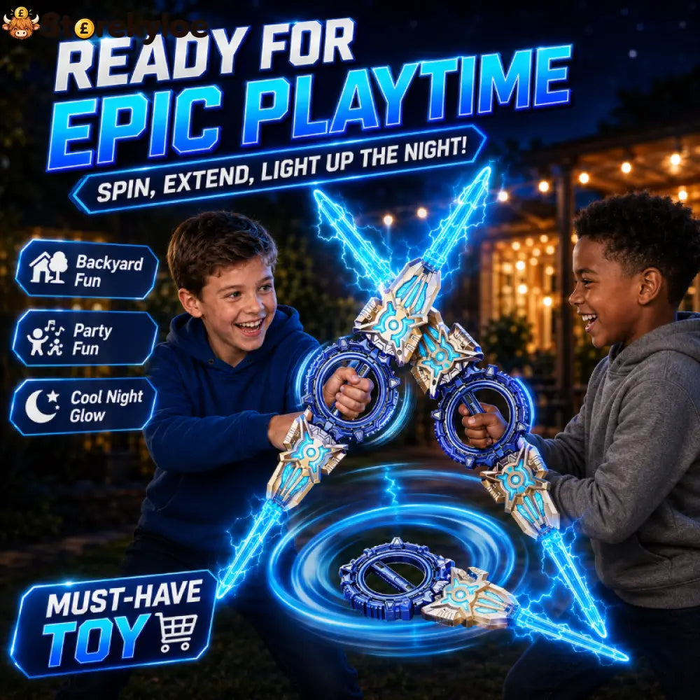 🥳2026 HOT SALE🥳💞50K+ SOLD! ⚔️✨ 50% OFF! Rechargeable Double-Blade Light Up Sword – 360° spin extendable 24 light modes