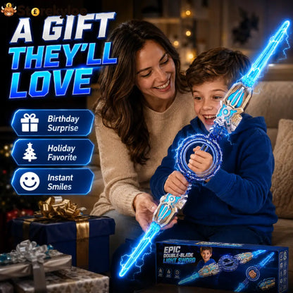 🥳2026 HOT SALE🥳💞50K+ SOLD! ⚔️✨ 50% OFF! Rechargeable Double-Blade Light Up Sword – 360° spin extendable 24 light modes