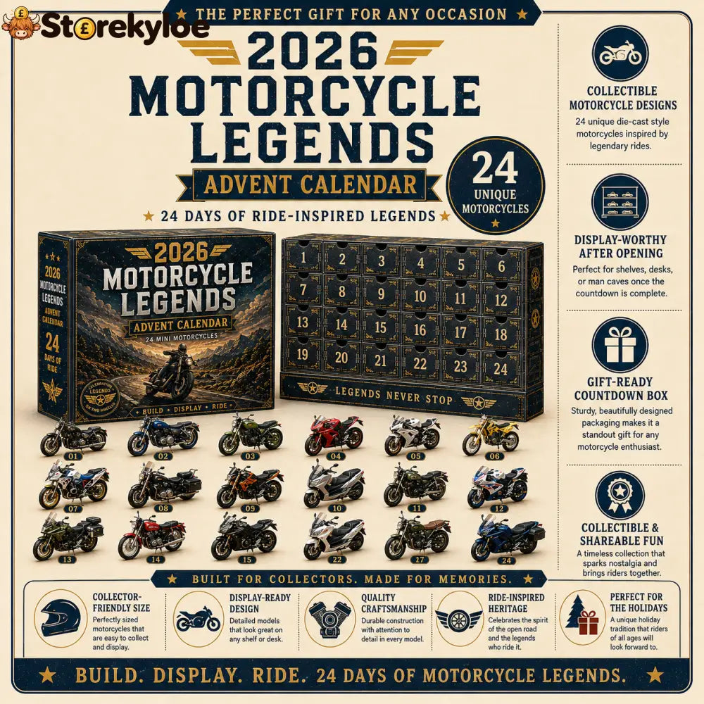 2026 Motorcycle Legends Advent Calendar – 24 Days 24 Mini Motorcycles 24 Legendary Rides