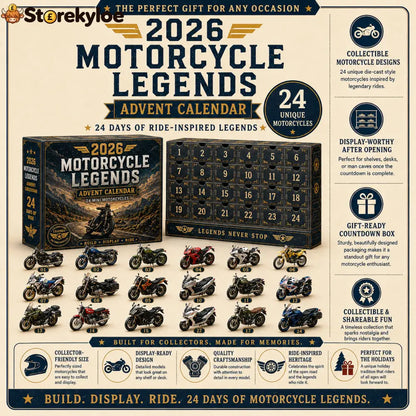 2026 Motorcycle Legends Advent Calendar – 24 Days 24 Mini Motorcycles 24 Legendary Rides