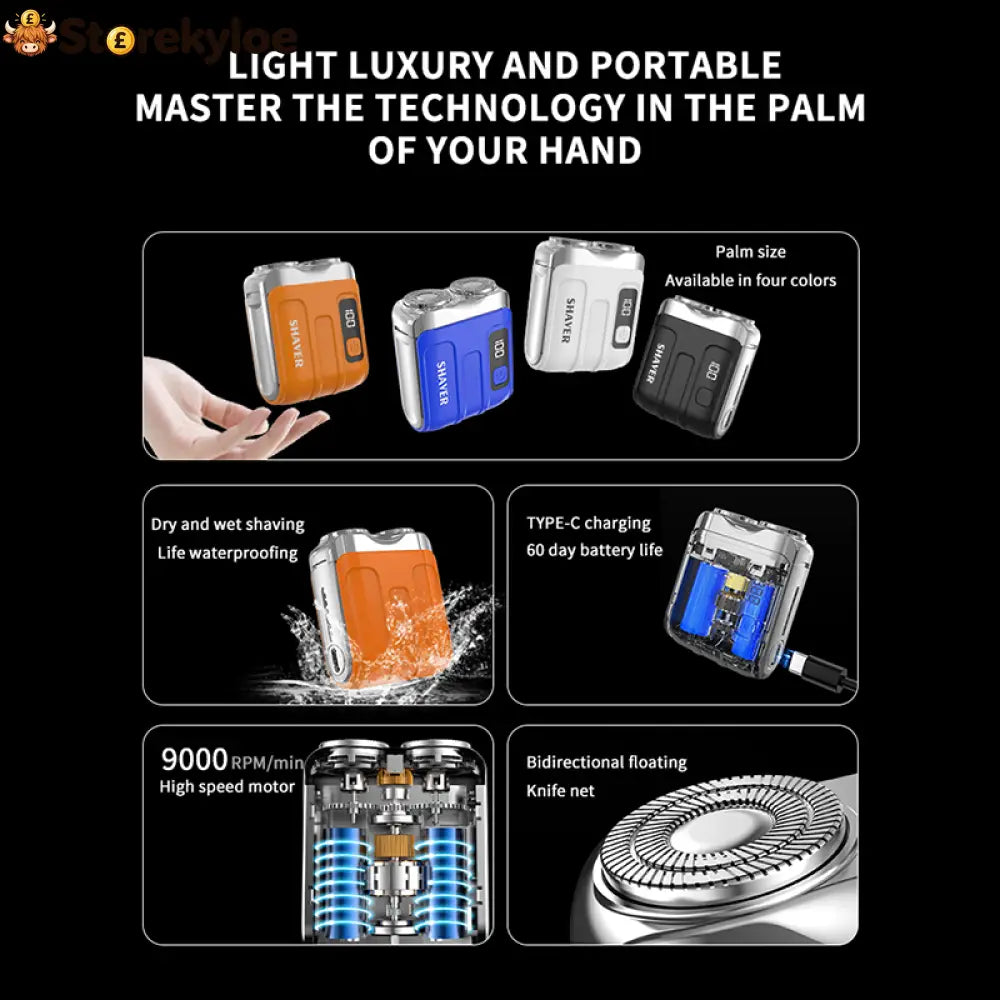🎁2026 New Arrivals 49% OFF💥Portable Mini Men’s Electric Shaver – Compact & Rechargeable🧳 - Hot Sale