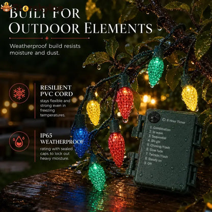 🎁2026 New Arrivals 50% OFF💥Battery Operated Strawberry String Lights – 8 Modes Waterproof Festive Decoration 🎃