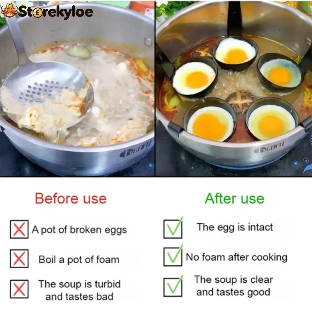 🎉2026 Sale — Over 31,000 Sold! 🥚 BUY 1 GET 1 FREE!  🍳 Hanging Ear Poached Egg Molds – Perfect Spa Eggs Every Time 🍳