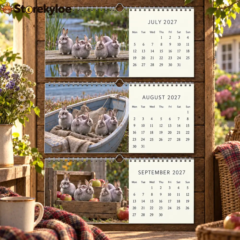 ✨🌿2027 A British Rabbit Calendar🐰