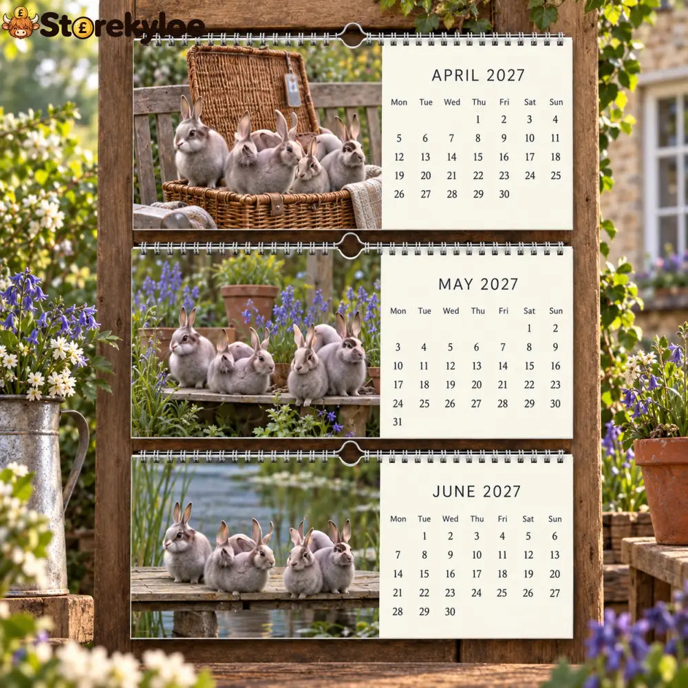 ✨🌿2027 A British Rabbit Calendar🐰
