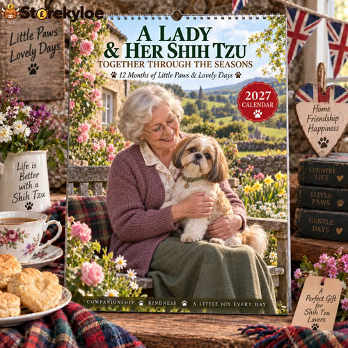 ✨🐾2027 A Lady & Her Shih Tzu Wall Calendar🐶🌷