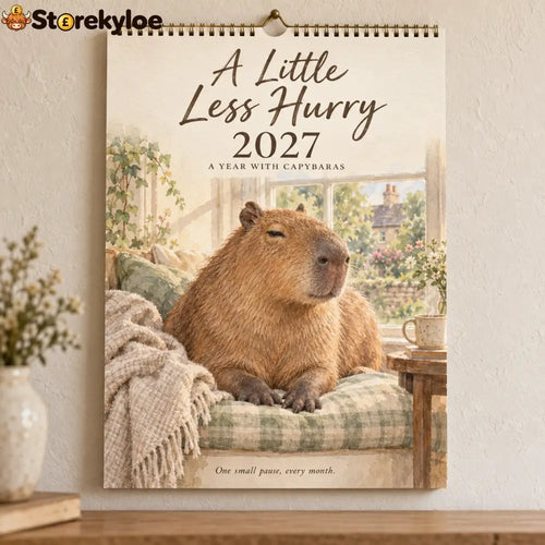 🎁2027 A Little Less Hurry Capybara Calendar｜A4 Hanging Calendar