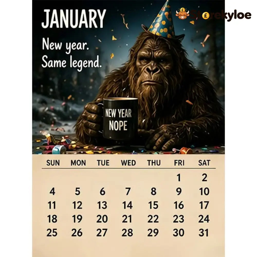 🦶2027 Bigfoot’s Daily Life Calendar - BUY 1 - Toys Kids & Gifts