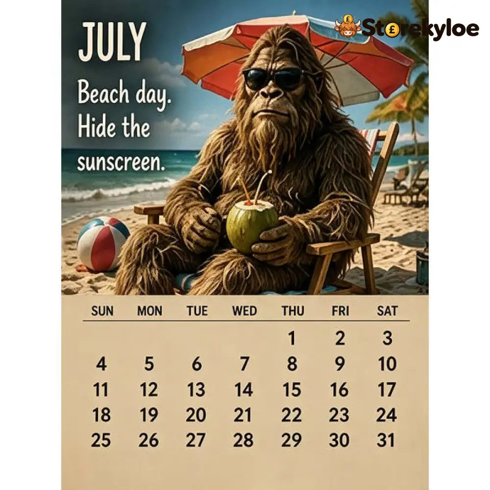 🦶2027 Bigfoot’s Daily Life Calendar - BUY 1 - Toys Kids & Gifts