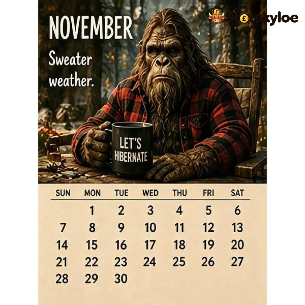 🦶2027 Bigfoot’s Daily Life Calendar - BUY 1 - Toys Kids & Gifts