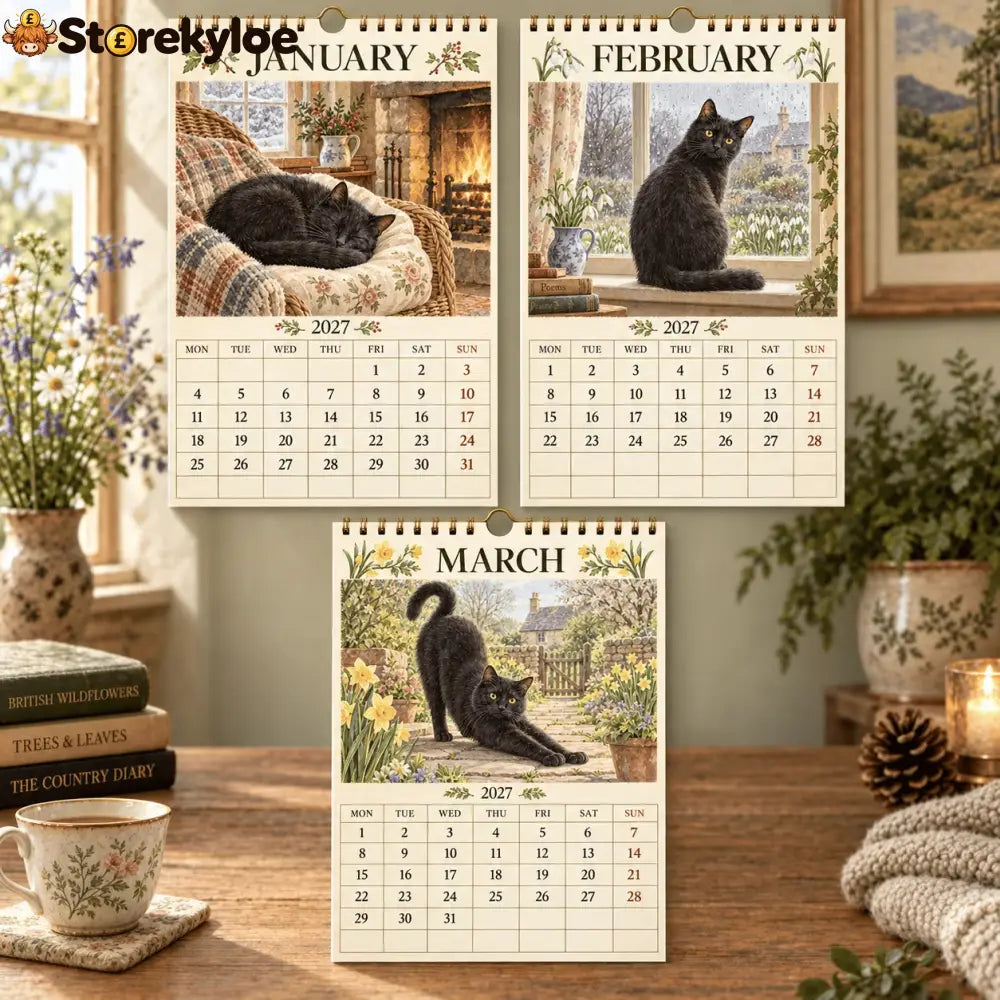 🐈‍⬛📅 2027 Black Cats Calendar - A Year Filled With Feline Charm