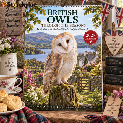 ✨🍂2027 British Owls Through The Seasons Calendar🦉