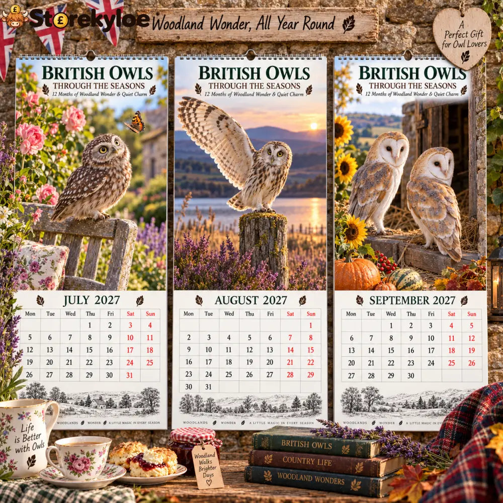 ✨🍂2027 British Owls Through The Seasons Calendar🦉