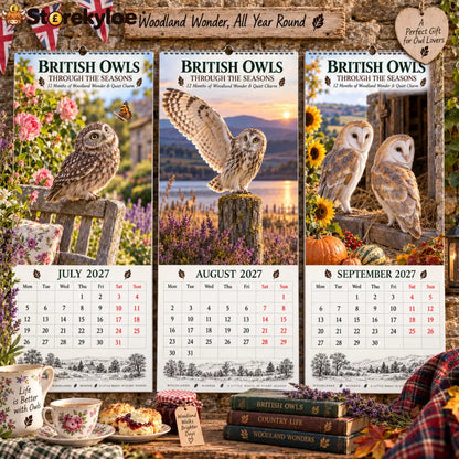 ✨🍂2027 British Owls Through The Seasons Calendar🦉