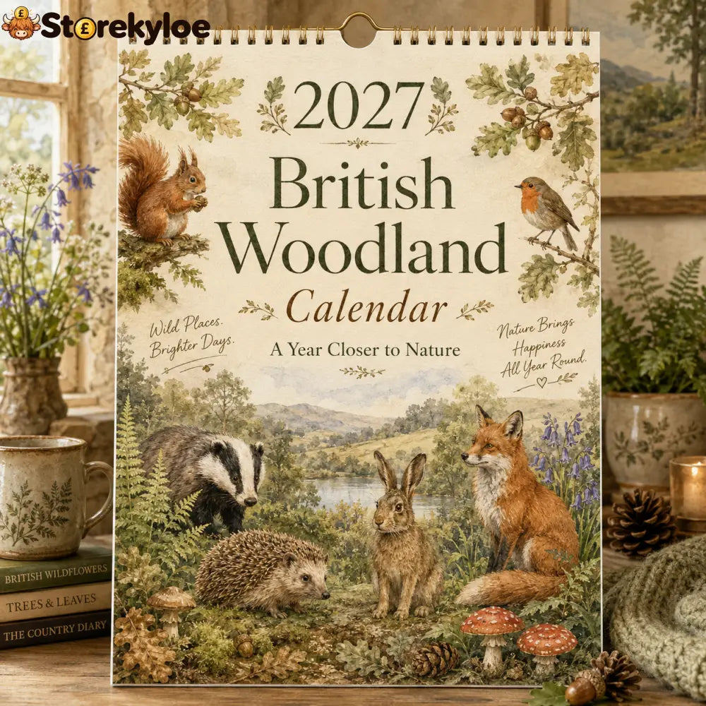 2027 British Woodland Calendar｜A4 Hanging Calendar