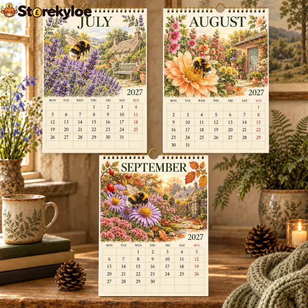 🐝 2027 Bumblebee Garden Desk Calendar - Bumblebee Garden