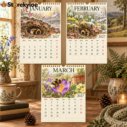 🐝 2027 Bumblebee Garden Desk Calendar - Bumblebee Garden