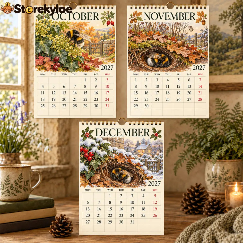 🐝 2027 Bumblebee Garden Desk Calendar - Bumblebee Garden
