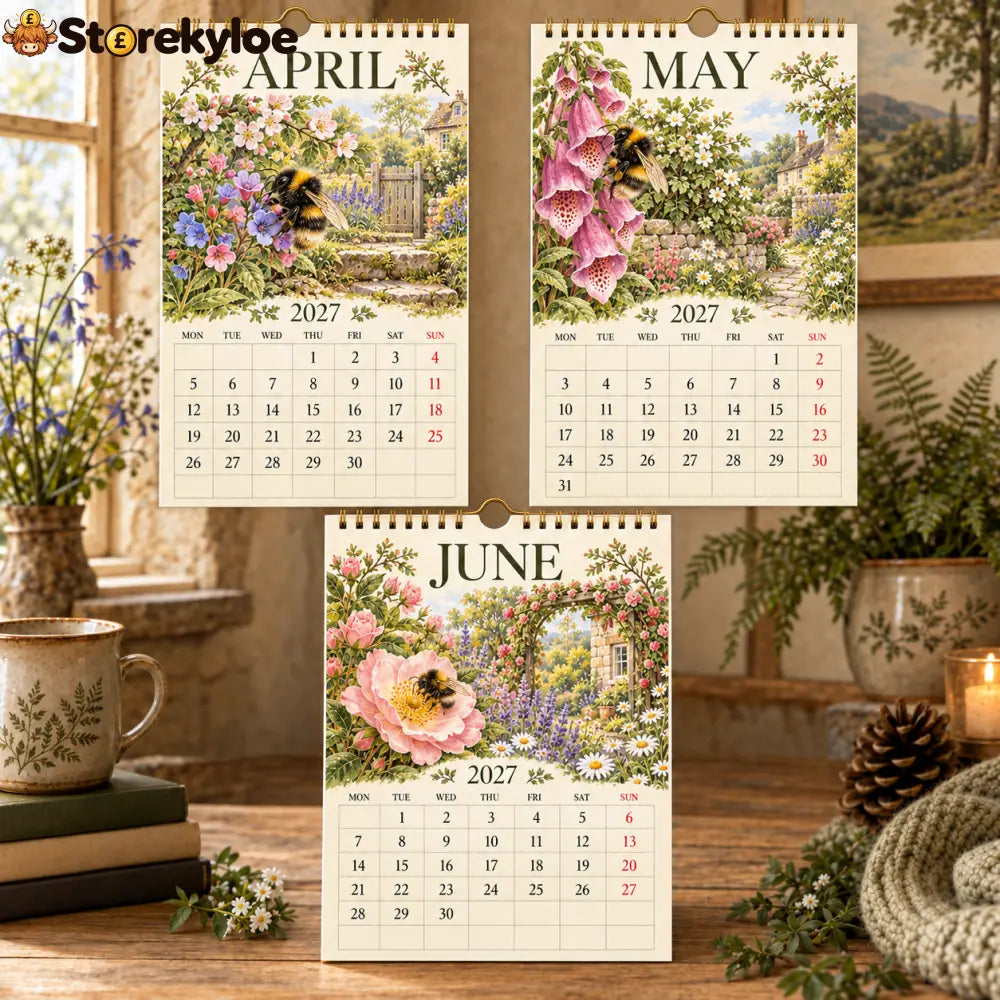 🐝 2027 Bumblebee Garden Desk Calendar - Bumblebee Garden