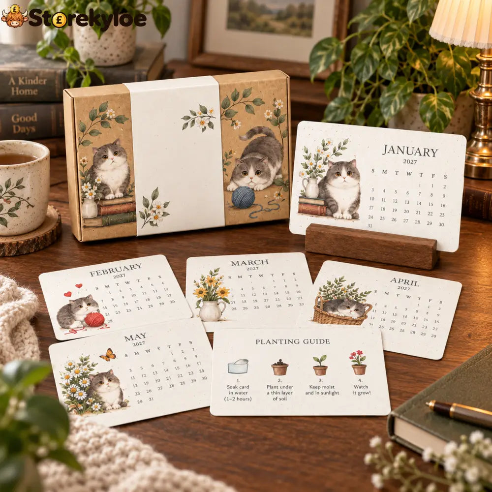 🐱 2027 · Cozy Cottage Cat Calendar - Cat