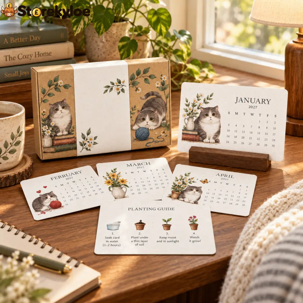 🐱 2027 · Cozy Cottage Cat Calendar - Cat