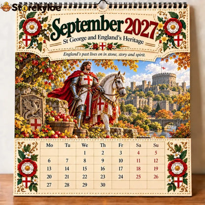 🗡️🐉 - 2027 England St George “faith Courage & Protection” Wall Calendar
