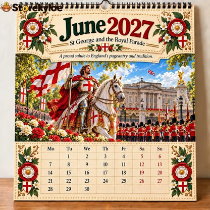 🗡️🐉 - 2027 England St George “faith Courage & Protection” Wall Calendar