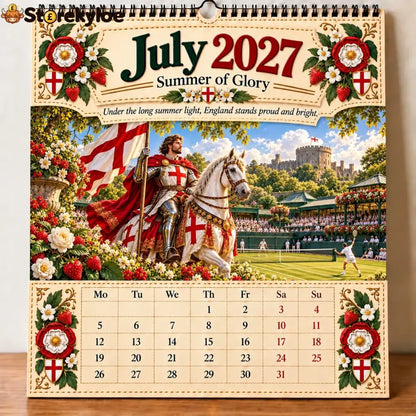 🗡️🐉 - 2027 England St George “faith Courage & Protection” Wall Calendar