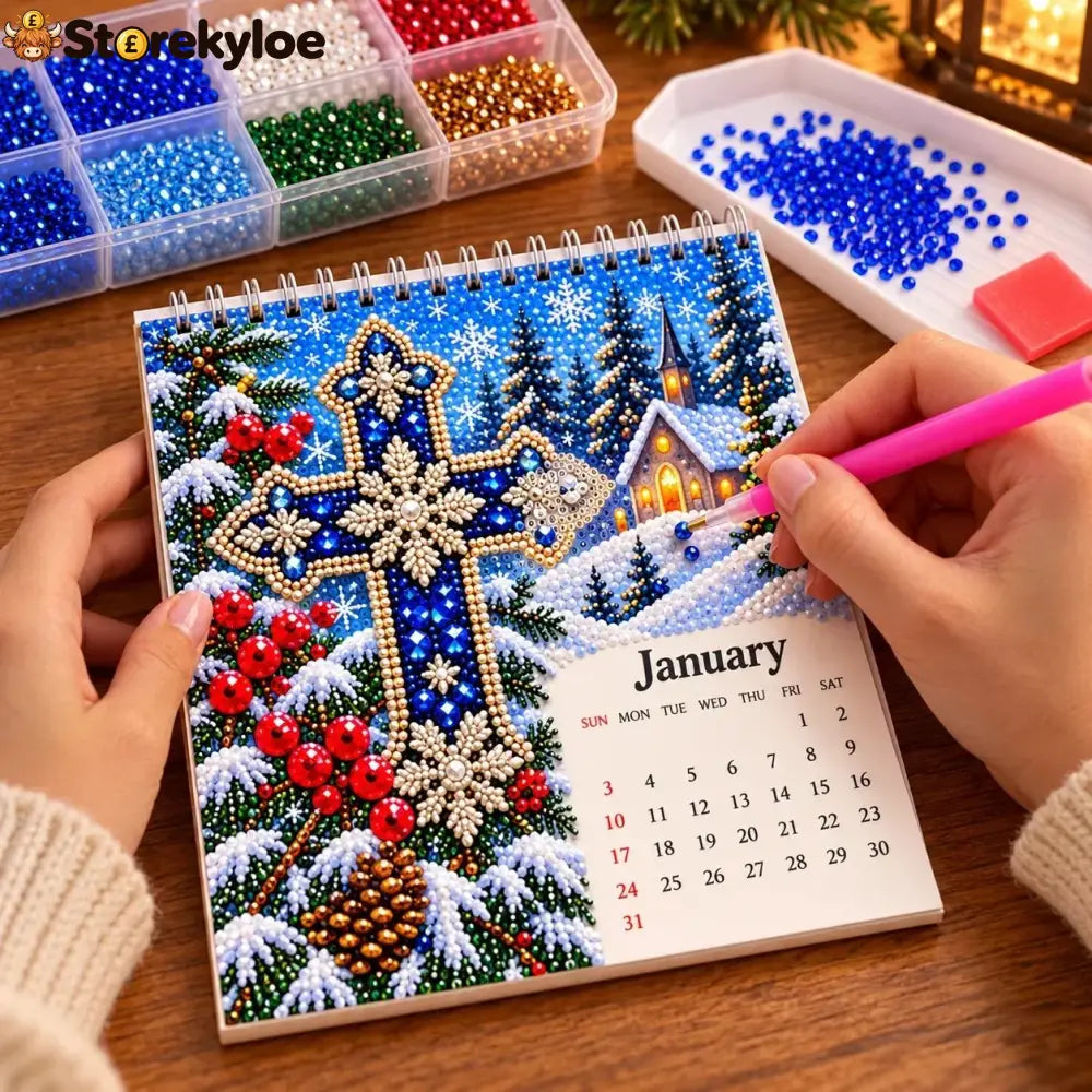 ✝️ 2027 Faith & Blessings Diamond Art Calendar – Create with Faith Shine All Year