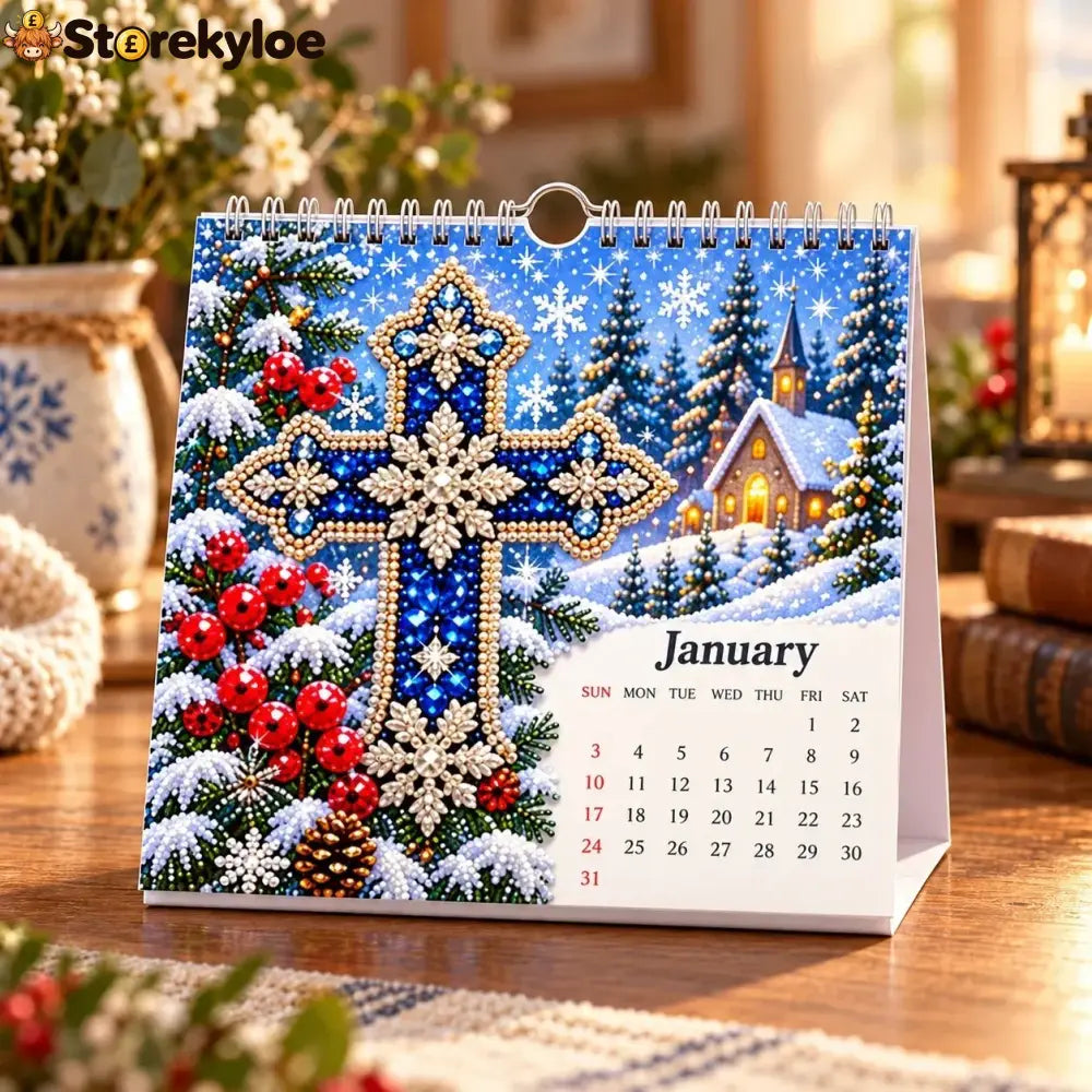 ✝️ 2027 Faith & Blessings Diamond Art Calendar – Create with Faith Shine All Year