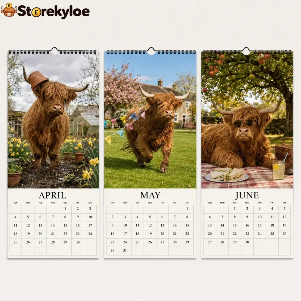 🐂2027 Grumpy Highland Cows Calendar
