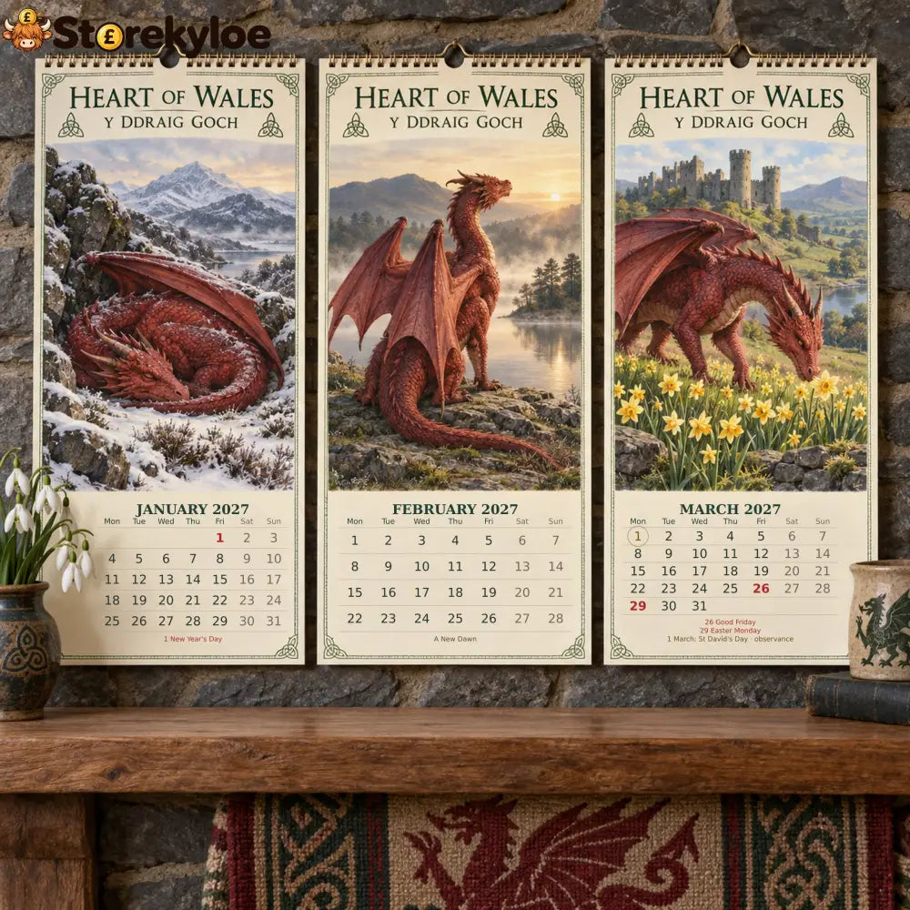 🏴 2027 Heart of Wales Wall Calendar