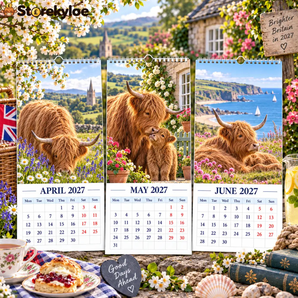 ✨🌿2027 Highland Cows Through The Seasons Calendar🐄