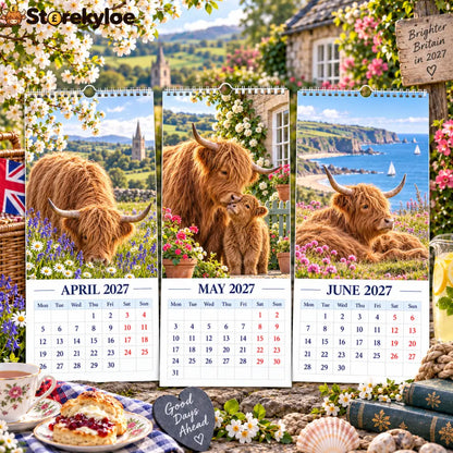 ✨🌿2027 Highland Cows Through The Seasons Calendar🐄