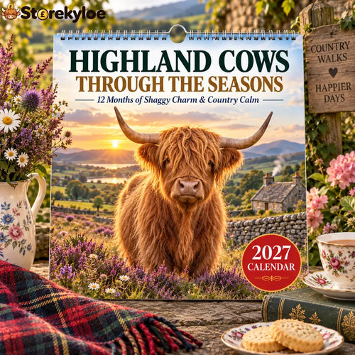 ✨🌿2027 Highland Cows Through The Seasons Calendar🐄