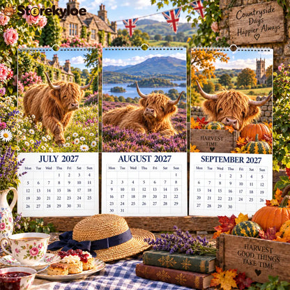 ✨🌿2027 Highland Cows Through The Seasons Calendar🐄