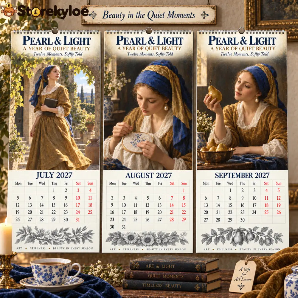 ✨🖼️ 2027 Pearl & Light Wall Calendar🖼️✨