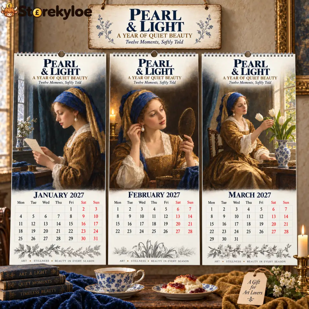✨🖼️ 2027 Pearl & Light Wall Calendar🖼️✨