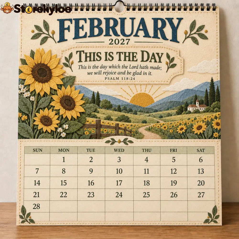 ✝️ 2027 Psalms of Comfort & Strength Wall Calendar - Monthly Designs: 12 Scripture-Inspired Designs