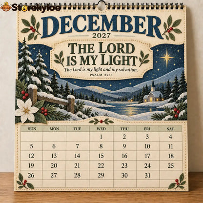 ✝️ 2027 Psalms of Comfort & Strength Wall Calendar - Monthly Designs: 12 Scripture-Inspired Designs