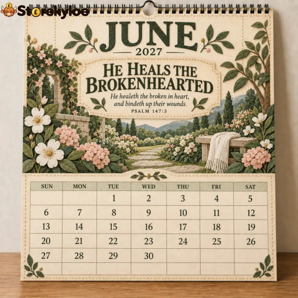 ✝️ 2027 Psalms of Comfort & Strength Wall Calendar - Monthly Designs: 12 Scripture-Inspired Designs
