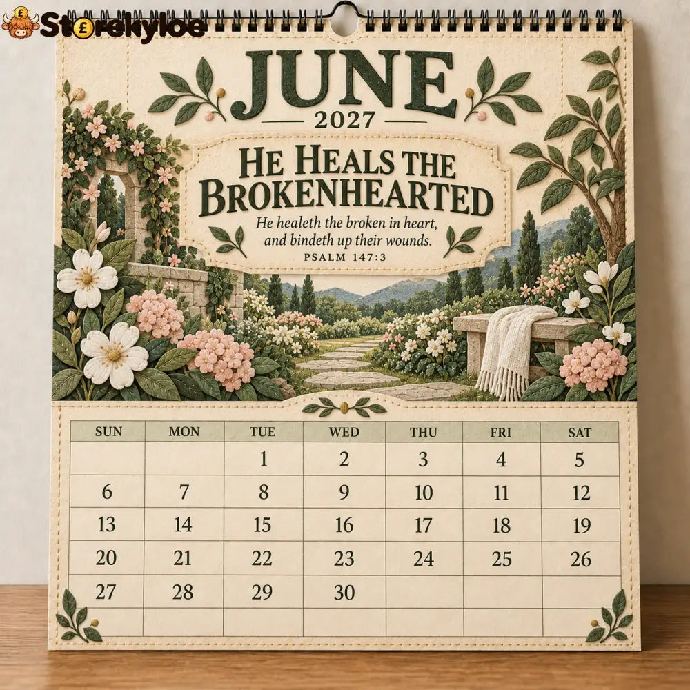 ✝️ 2027 Psalms of Comfort & Strength Wall Calendar - Monthly Designs: 12 Scripture-Inspired Designs