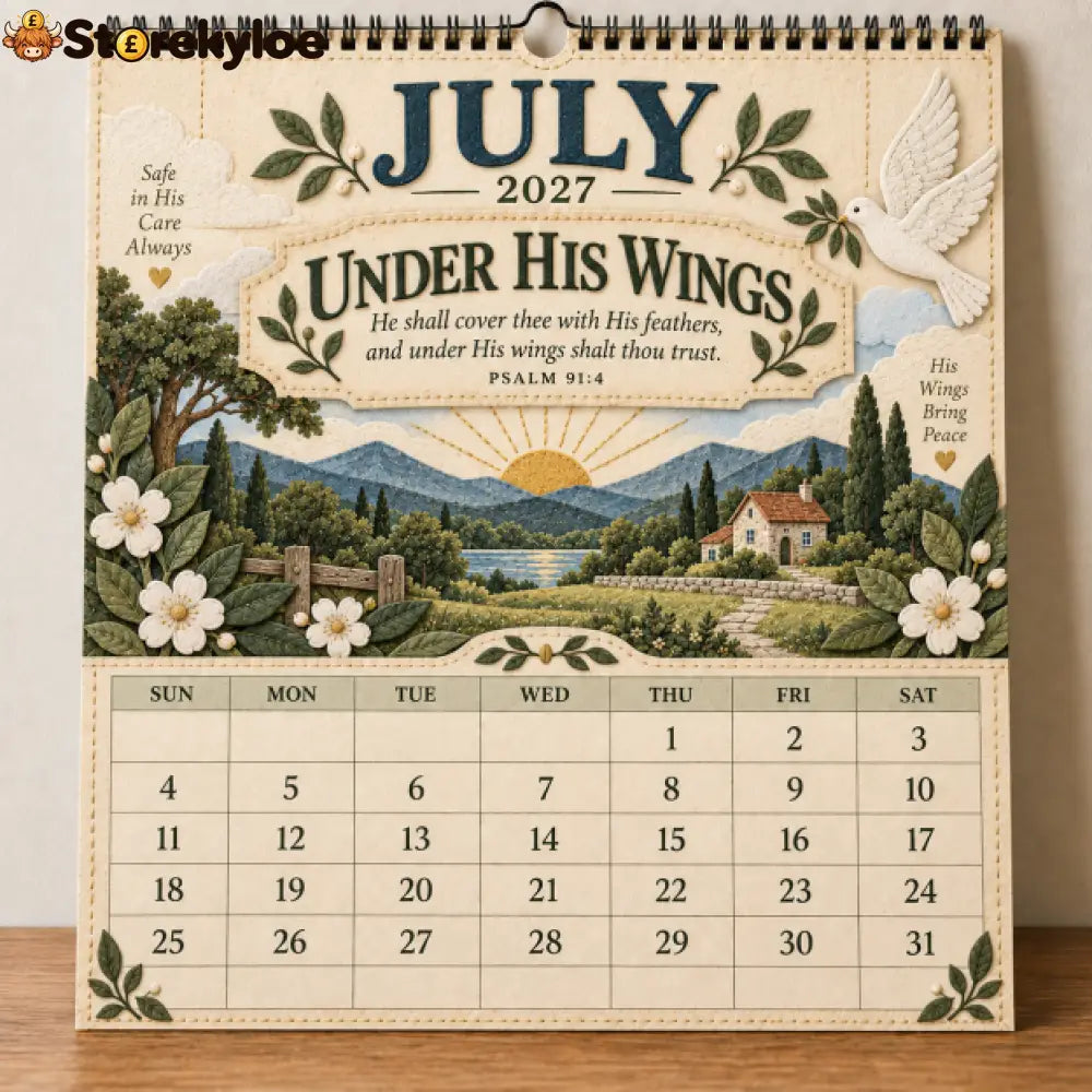 ✝️ 2027 Psalms of Comfort & Strength Wall Calendar - Monthly Designs: 12 Scripture-Inspired Designs
