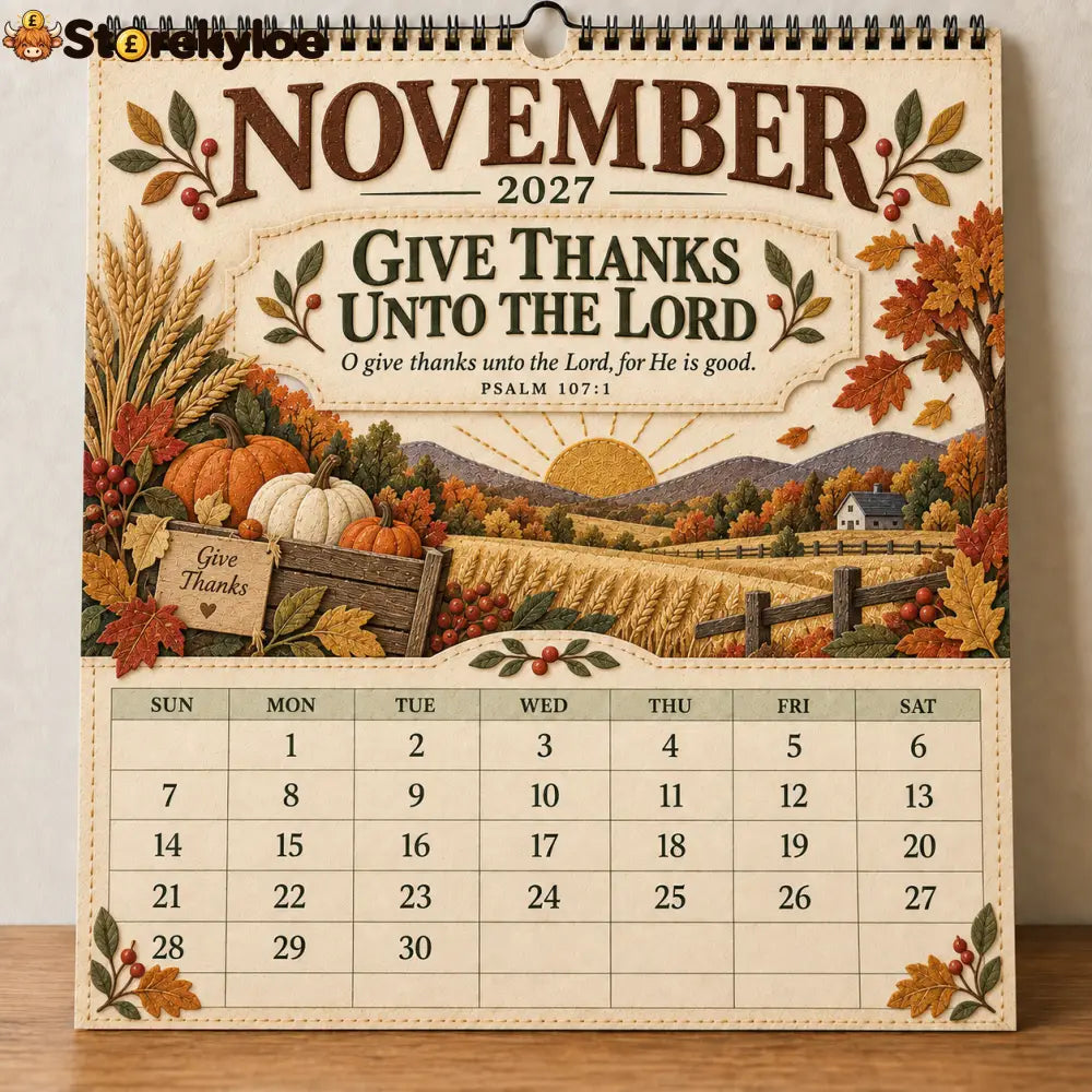 ✝️ 2027 Psalms of Comfort & Strength Wall Calendar - Monthly Designs: 12 Scripture-Inspired Designs